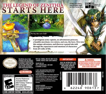 Dragon Quest IV - Chapters of the Chosen (USA) (En,Fr,Es) box cover back